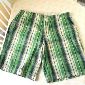 RS SURF Cotton Shorts Green Plaid 38